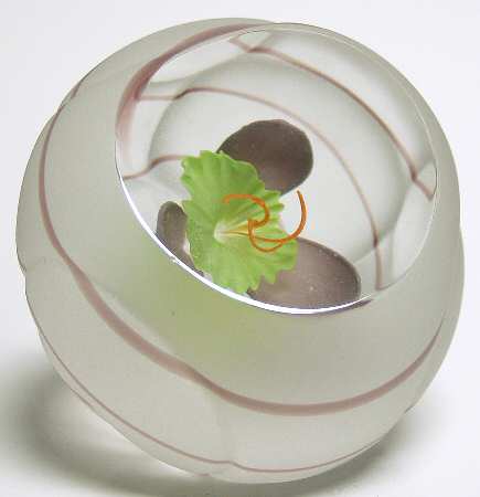 Caithness Paperweight Lemon Trumpet - Boxed