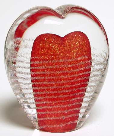 Caithness Paperweight Passion Heart Large - Bx401 With Box