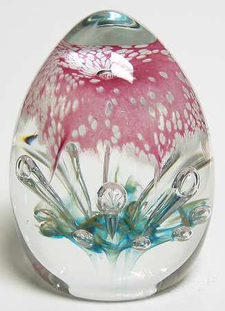 Caithness Paperweight Floral Dance Pink - With Box