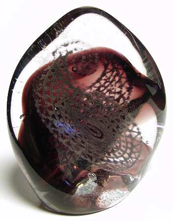 Caithness Paperweight Paisley Twists-Amethyst - Bx415 With Box
