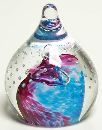 Caithness Paperweight Minor Celebrity-Aqua - Boxed