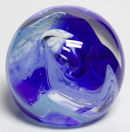 Caithness Paperweight Mooncrystal-Blue - Boxed
