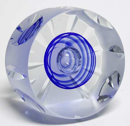 Caithness Paperweight Acoustics-Blue - Boxed