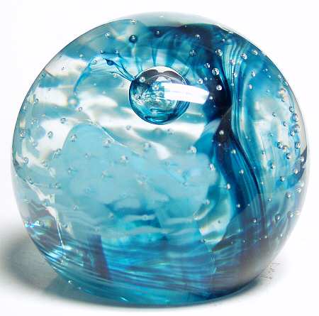 Caithness Paperweight Journey-Aqua - Box