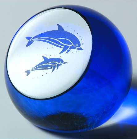 Caithness Paperweight Dolphins - With Box-Bx551