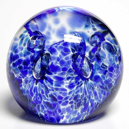 Caithness Paperweight Swirly Whirly Blue - Bx537