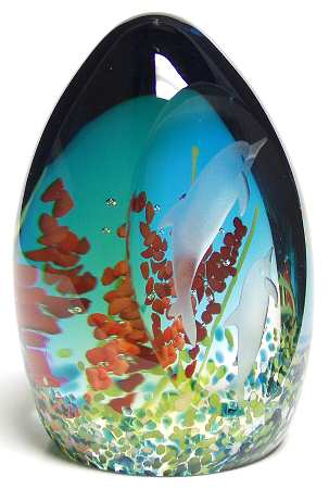 Caithness Paperweight Dolphin Liaison - Boxed