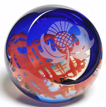 Caithness Paperweight Brave Heart Red - Boxed