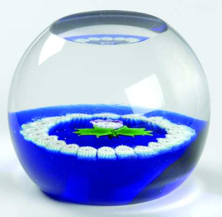 Caithness Paperweight Miniature Thistle - With Box