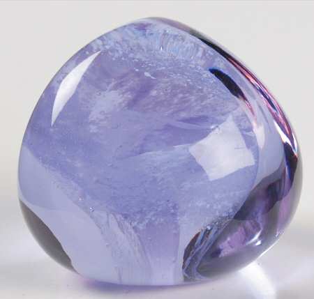 Caithness Paperweight Pebble-Blue/Lavender - Boxed