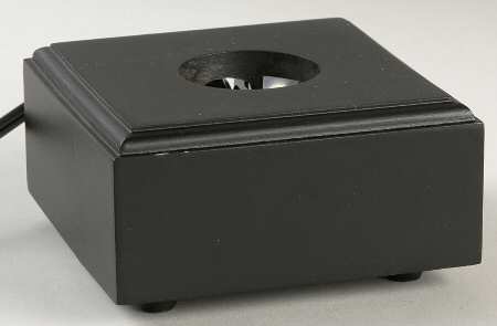 Caithness Paperweight Black Finish Square Display - Display-Lighted Square