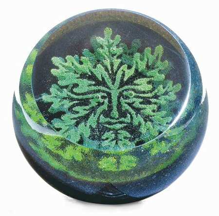 Caithness Paperweight The Green Man - With Box Bx 683