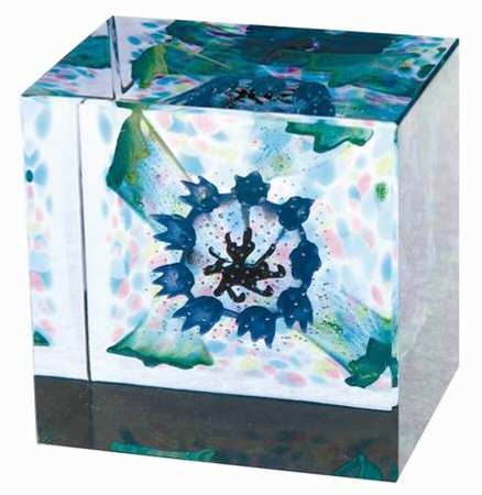 Caithness Paperweight Alfresco-Blue - With Box Bx697