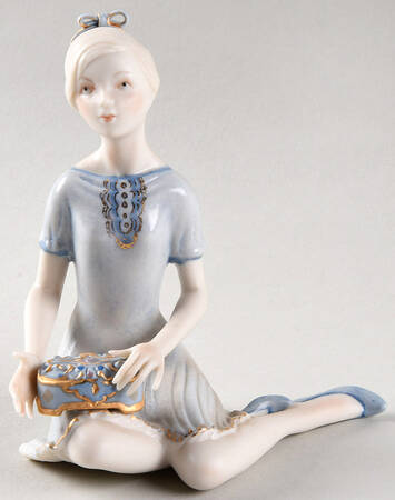 Cybis Figurines Pandora - Blue W/ Gold Accents - No Box