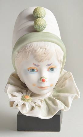 Cybis Figurines Funny Face-Green With Daisy - No Box