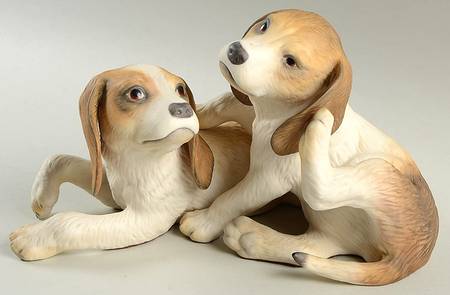 Cybis Figurines Beagle Pups-Branigan & Clancy - No Box