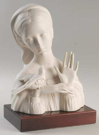 Cybis Figurines Madonna With Bird- Bisque - No Box