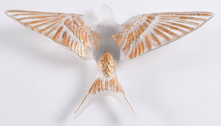 Birds Swallow Wall-Wings Down-Gold - With Box
