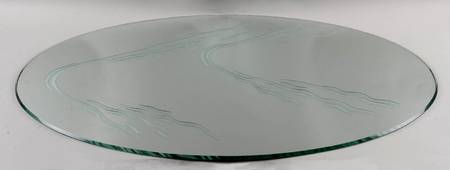 Birds Oval Mirror-For 2 Swan Figurines - No Box