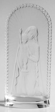 Religious Kneeling Virgin W/ Child-Plaque - Boxed