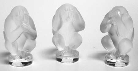 Animals Wild Wise Monkeys - Set Of 3 - Boxed