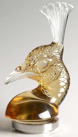 Birds Peacock Head - Clear/Gold - Boxed
