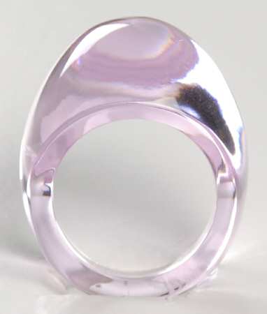 Lalique Jewelry Cabochon Ring Pink - 7 - Boxed