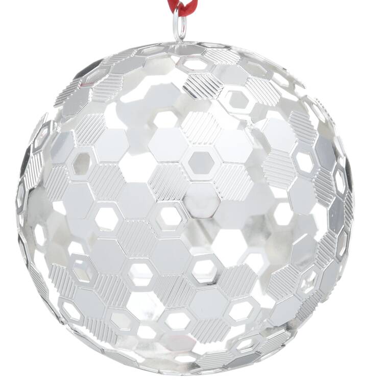 Christofle Christmas Ornament-Noel Hexagon Snowflake Ball - Boxed