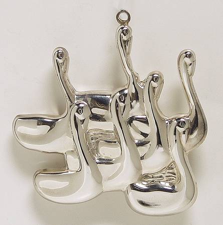Twelve Days Of Christmas-Ornament 7 Swans A Swimming - Boxed