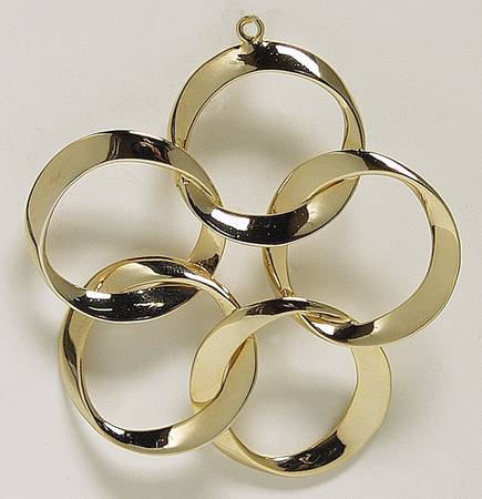 Twelve Days Of Christmas-Ornament 5 Gold Rings - Boxed
