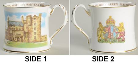 Coalport Royalty Giftware Queen Mother 90th Birthday Mug Castle - No Box