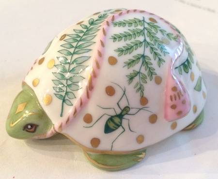 Lynn Chase Figurines & Giftware Turtle-Ferns&Bugs - Boxed