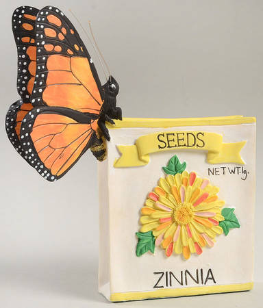Charming Tails Butterfly Smelling Zinnias - Box