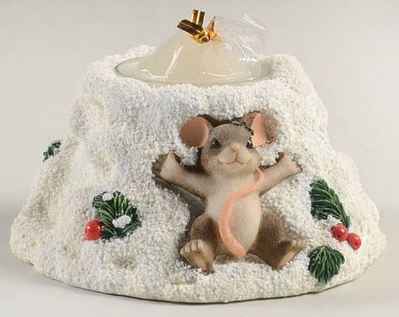 Charming Tails Snow Angel-Candle Holder - Boxed