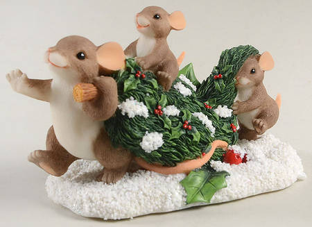 Charming Tails Bringing Home The Tree - Boxed