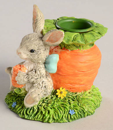 Charming Tails Rabbit With Carrot-Candleholder - With Box