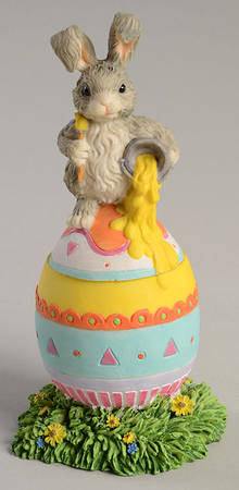 Charming Tails Rabbit On Egg Trinket Box - With Box-Bx560