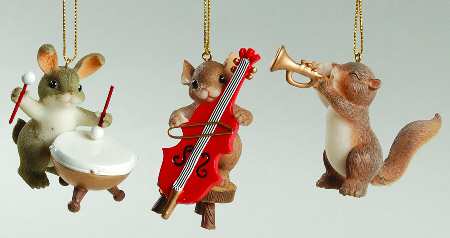 Charming Tails Set Of 3 Ornaments - Boxed