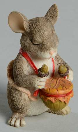 Squashville Christmas Pageant Lil Drummer Mouse - Boxed