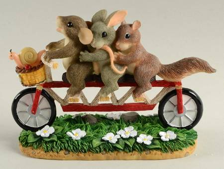 Charming Tails Bicycle Built For Friends - With Box Bx317