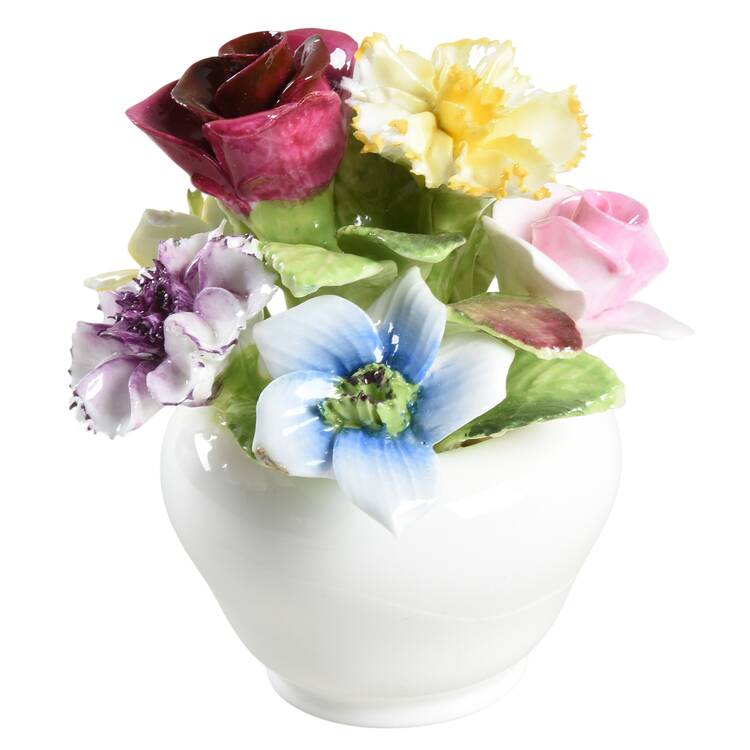 Coalport Florals Mixed Flowers, Footed Pot - Nb330, No Box