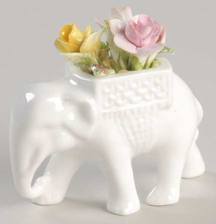 Coalport Florals Elephant With Flowers - Boxed