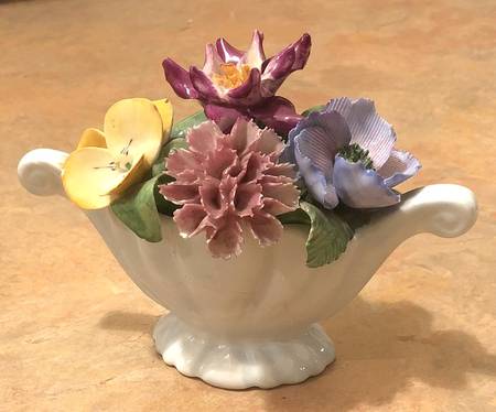 Coalport Florals Two Handled Flower Vase - Boxed