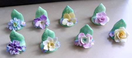 Coalport Florals Flower Placecard-Set/8 Color - No Box