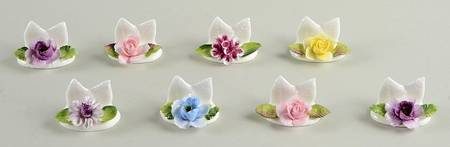 Coalport Florals Flower Placecard-Set/8 Color - No Box