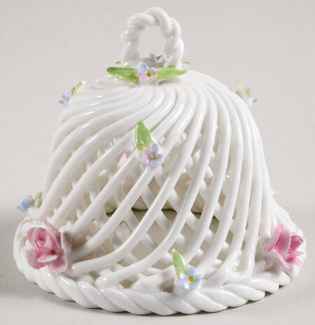 Crown Staffordshire Florals Floral Bell-Pink W/Tiny Blue Flowers - Boxed