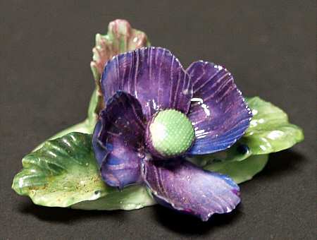 Crown Staffordshire Florals Place Card Holder-Violets - Boxed