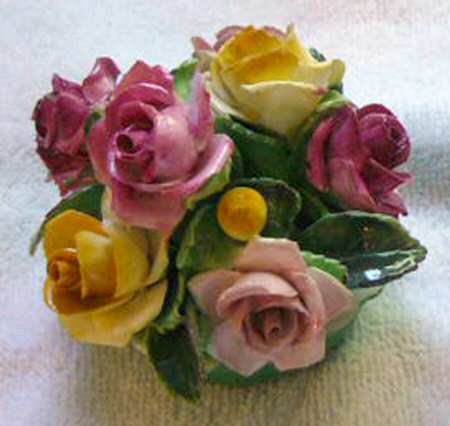 Crown Staffordshire Florals Vase Of Roses-Small - Boxed