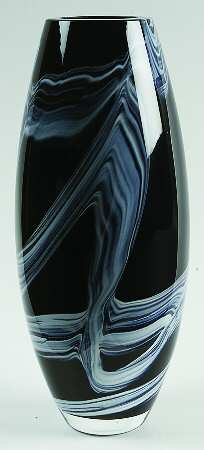Marble Collection 9" Medium Teardrop Vase-Jet - Boxed