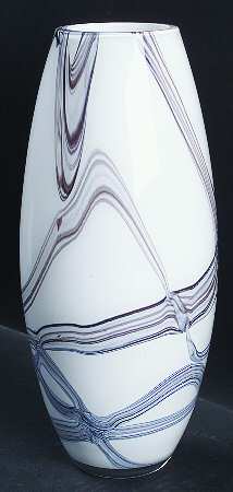Marble Collection 11" Large Teardrop Vase-Ivory - Boxed